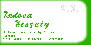 kadosa weszely business card